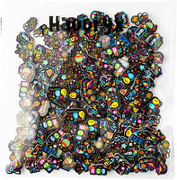 Haooryx 300pcs Religious Cartoon Black Foam Stciekrs Sunday School Bible Christian Faith Jesus God is Love Self Adhesive EVA Foam Sticker Puffy Sticker for Kids Rewards Church Activity Scrapbook Decor