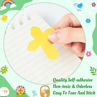 Haooryx 300pcs Easter Cross-Shaped Make a Cross Scene Sticker Roll Make Your Own Easter Theme Cross Sticker Decals Christian Religious Jesus He Is Risen Bunny Chick DIY Sticker for Easter Party Supply