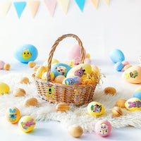 Haooryx 600pcs Make A Easter Buuny Scene Sticker Rolls Make Your Own Cute Easter Eggs Chicks Buuny Peeps DIY Sticker Decals Cartoon Mix and Match Easter Theme Animals Sticker for Easter Party Decor