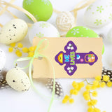 Haooryx 300pcs Easter Cross-Shaped Make a Cross Scene Sticker Roll Make Your Own Easter Theme Cross Sticker Decals Christian Religious Jesus He Is Risen Bunny Chick DIY Sticker for Easter Party Supply