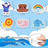 Haooryx 60pcs Noah Ark Mini Eraser for Kids Bulk Cartoon Noah Ark Theme Pencil Erasers 3D Mini Puzzle Erasers Pet Home Party Favor Student Homework Classroom Reward Birthday Gift Filler Supplies