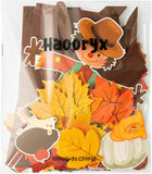 Haooryx 143Pcs Fall Autumn Fall in Love with Jesus Sunday School Classroom Bulletin Board Set Fall Tree Pumpkin Scarecrow Paper Patterned Cut-Outs for Faith Religious Church School Board Decor