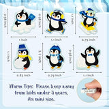 Haooryx 60pcs Cute Penguin Mini Eraser Bulk for Kids Novelty Winter Season Penguin Pencil Eraser Cartoon Animals Desk Pet for Student Homework Rewards Classroom Prize Gift Filler Back to School Supply