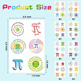 Haooryx 24 Pack Pi Day Tattoos Bulk Pi Symbol Temporary Tattoos Waterproof Lastingor Pi Day Stickers for Pi Day Present Theme Party Decorations School Classroom Student Math Class Favor Supplies