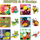 Haooryx 300PCS Make Your Insect Stickers Scene Roll Butterfly Bee Bugs Make A Face Sticker Mix and Match Sticker Decal for Kids Scrapbook Water Bottles Gift Cards Decor School Reward