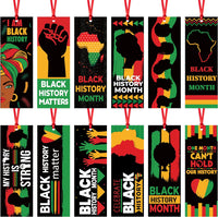 Haooryx 120Pcs Black History Month Bookmarks, Black History Matter Bookmark for Celebrate African American BHM Festival Decoration School Inspirational Event Classroom Stationery Handout Supplies