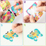 Haooryx 300pcs Make A Butterfly Face Scene Sticker Roll Make Your Own Cartoon Butterflies Happy Face Sticker Decals Cute Mix and Match Animals Art Craft Sticker for Kid’s Birthday Party Giftwrap Decor