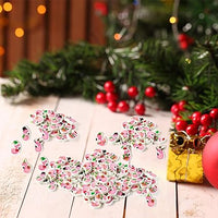 Haooryx 60pcs Christmas Theme Flamingo Mini Erasers Bulk Novelty Winter Season Flamingo with Christmas Hat Elk Pencil Eraser Cute Animal Desk Pet for Kids School Reward Prizes Xmas Party Gift Filler