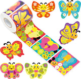 Haooryx 300pcs Make A Butterfly Face Scene Sticker Roll Make Your Own Cartoon Butterflies Happy Face Sticker Decals Cute Mix and Match Animals Art Craft Sticker for Kid’s Birthday Party Giftwrap Decor