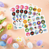 Haooryx 600pcs Easter Theme Christian Religious Sticker Sheets Drawing Style Cartoon Religious Jesus Sticker for Kids Cute He is Risen He Lives Easter Self-Adhesive Sticker Sunday School VBS Supplies