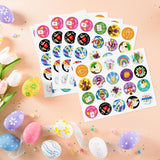 Haooryx 600pcs Easter Theme Christian Religious Sticker Sheets Drawing Style Cartoon Religious Jesus Sticker for Kids Cute He is Risen He Lives Easter Self-Adhesive Sticker Sunday School VBS Supplies