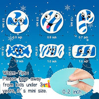 Haooryx 60pcs Christmas Candy Mini Erasers Bulk Novelty Christmas Candy Canes Pencil Eraser Blue&White Christmas Candy Rubber Erasers School Reward Prize for Kids Xmas Party Gift Filler (Blue & White)