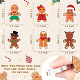 Haooryx 60Pcs Christmas Mini Gingerbread Men Erasers Bulk Novelty Gingerbread Men Pencil Eraser 3D Desk Puzzle Erasers for Classroom Student Reward Xmas New Year Party Favor Gift Filler Supplies