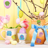 Haooryx 1000pcs Easter Drawing Style Sticker Rolls, 16 Designs Cute Easter Religious Sticker Cartoon Love Hope Jesus He is Risen Sticker Happy Easter Spring Sunday School VBS Supllies for Kids