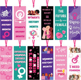 Haooryx 120Pcs Women's History Month Bookmarks I Need Feminism Bookmarks Freedom Equality Feminism Book Marks for Women's History Month Theme Favor Demonstration Classroom Stationery Handout Supplies