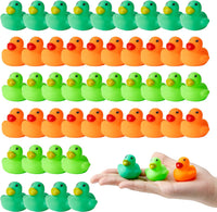 Haooryx 60Pcs St.Patrick's Day Mini Rubber Ducks Tiny Squeak Ducks Float Bathtub Ducky for St. Patrick's Day Irish Themed Party Favors Gifts Game Reward Baby Shower Birthday Pool Party Decoration