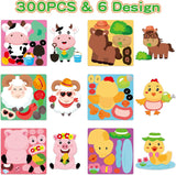 Roll over image to zoom in        Haooryx 300pcs Make Your Own Farm Animals Scene Stickers Roll Make A Farm Animal Sticker Mix and Match Horses Pig Sheep Cute Barnyard Animal Sticker for Kids Birthday Party Supplies Classroom Reward