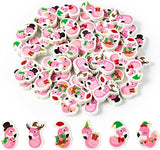 Haooryx 60pcs Christmas Theme Flamingo Mini Erasers Bulk Novelty Winter Season Flamingo with Christmas Hat Elk Pencil Eraser Cute Animal Desk Pet for Kids School Reward Prizes Xmas Party Gift Filler