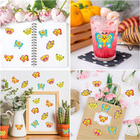 Haooryx 300pcs Make A Butterfly Face Scene Sticker Roll Make Your Own Cartoon Butterflies Happy Face Sticker Decals Cute Mix and Match Animals Art Craft Sticker for Kid’s Birthday Party Giftwrap Decor