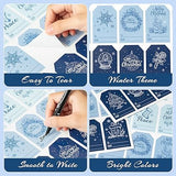 Haooryx 400PCS Christmas Gift Tag Stickers Blue Adhesive Winter Name Tag Xmas Tree Snowflake Labels Sticker Xmas to and from Sticker for Holiday Present Box Package Decoration Supply(Blue,20Sheet)