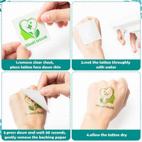 Haooryx 24Sheet Mental Health Awareness Tattoos Temporary Decoration Waterproof Green Ribbon Support Not Stigma Fake Tattoo Sticker for Adult Teens School Fundraiser Event Mental Health Handout Supply