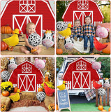 Haooryx 14Pcs Farm Theme Trunk Or Treat Decoration Banner Balloon for Cars, Red Farmhouse Car Trunk Banner Car Archway Garage Banner Animal Balloon Exterior Halloween indoor Outdoor Home Party Supply