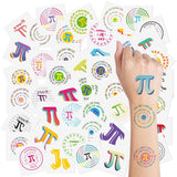 Haooryx 24 Pack Pi Day Tattoos Bulk Pi Symbol Temporary Tattoos Waterproof Lastingor Pi Day Stickers for Pi Day Present Theme Party Decorations School Classroom Student Math Class Favor Supplies