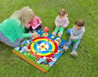 Haooryx Dragon Princess Adventure Kumandra Toss Game Set with 4 Bean Bags, Kids Party Game Fun Indoor Outdoor Throwing Game Party Activities with Large Banner for Birthday Party Decoration