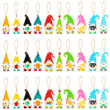 Haooryx 31Pcs Teacher Appreciation Wooden Gnome Ornaments Hanging Decoration, School Gnome Wood Pendant Tags for Rustic Teacher Gifts End of The Year Teachers Day Back to School Classroom Decoration