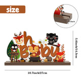 Haooryx Woodland Animals Baby Shower Table Wooden Centerpiece, Oh Baby Letter Sign for Kids Fall Theme Party Decorations Supplies Toddler Birthday Decor Favors Forest Theme Party Ornament Photo Props