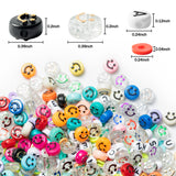 Haooryx 802pcs Y2K Smiley Face Beads Jewellery Making Kit, DIY Necklace Bracelet Earring Ring Making Acrylic Round Happy Face Charms Spacer Beads for Art Crafts Christmas Gift for Women Girls Teens