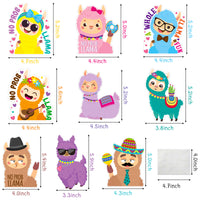 Haooryx 45Pcs Llama Party Cutouts Kids Birthday Party Decorations Supplies, Alpaca Party Signs Paper Cut-outs for Animal Theme Birthday Party Baby Shower Fiesta Bulletin Board Classroom School Decor