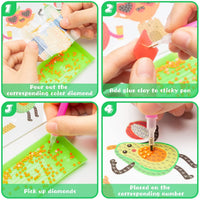 Haooryx 24Pcs Summer 5D DIY Diamond Painting Kits for Kids Adult Beginners Fruit Under The Sea Ocean Animals Resin Rhinestone Diamond Mosaic Stickers Handmade Digital Paint by Numbers Art Craft Gift
