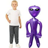 Haooryx 5 Pack Assorted Colors Inflatable Aliens, Jumbo Alien Inflate Toys for All Ages Party Decorations, Novelty Inflatable Martian Aliens for Halloween Game Prize Space Theme Birthday Party Decor