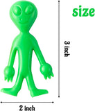 Haooryx 36Pcs Bendable Alien Figures Stretchy Alien Toy Set Stress Relief Fidget Toys for Boys Girls Alien Party Favors Birthday Party Favor Goodie Bag Stuffers Pinata Fillers School Classroom Rewards