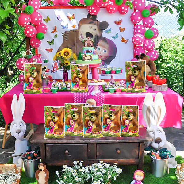 Masha and the bear paty decoration