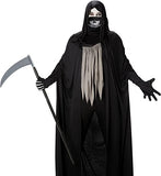 Haooryx Halloween Grim Reaper Costume Accessories Set- Grim Reaper Plastic Scythe, Ghost Face mask and Skeleton Long Gloves Scary Death Cosplay Suit for Halloween Costume Party Photo Booth Props