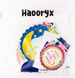 Haooryx 12Pcs Twinkle Twinkle Little Star Baby Gender Reveal Honeycomb Centerpieces, Pink or Blue Baby Shower Boy or Girl Gender Reveal Party He or She Table Topper for Party Decoration Supplies