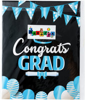 Haooryx 2023 Graduation Decorations Jumbo Greeting Card Guest Book Graduation Large Signature Guest Book Board Class of 2023 Student Graduation Party Supplies Personalized Sign Decor (Sky Blue)