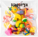 Haooryx 20PCS Holiday Rubber Duckies Assorted Seasonal Rubber Ducks Novelty Winter Christmas Fall Easter Rubber Duck Bath Toys for Kids Baby Shower Holiday Party Goodie Bag Valentine School Rewards