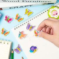 Haooryx 60pcs Spring Butterfly Mini Erasers for Kids Bulk Novelty Butterfly Pencil Eraser 3D Desk Puzzle Erasers Pet for Student Homework Reward Classroom Prizes Spring Holiday Gift Filler Supplies