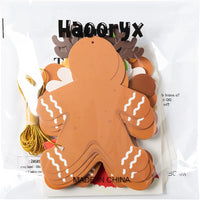 Haooryx 61PCS Christmas Gingerbread Craft for Kids Christmas Arts and Crafts DIY Christmas Ornaments Make Your Own Christmas Gingerbread Man Sticker Craft Projects Christmas Tree Home Class Decoration