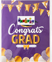 Haooryx 2023 Graduation Decorations Jumbo Greeting Card Guest Book Graduation Large Signature Guest Book Board Class of 2023 Student Graduation Party Supplies Personalized Sign Decor (Purple and Gold)