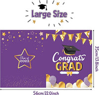 Haooryx 2023 Graduation Decorations Jumbo Greeting Card Guest Book Graduation Large Signature Guest Book Board Class of 2023 Student Graduation Party Supplies Personalized Sign Decor (Purple and Gold)