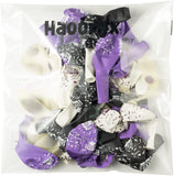 Haooryx 50Pcs Graduation Party Balloons Kit, Class of 2022 Graduate Decoration Congrats Grad Confetti Latex Balloon Decor Supplies for School Prom Graduate Celebration (Purple, Black and White)