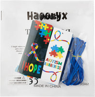 Haooryx 123Pcs Autism Awareness Bookmarks, 12 Styles Colorful Puzzle Pieces Ribbon Autism Awareness Book Marks for Autism Awareness Theme Favor Fundraiser Event Classroom Stationery Handout Supplies