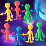 Haooryx 36Pcs Bendable Alien Figures Stretchy Alien Toy Set Stress Relief Fidget Toys for Boys Girls Alien Party Favors Birthday Party Favor Goodie Bag Stuffers Pinata Fillers School Classroom Rewards