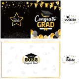 Haooryx 2022 Graduation Large Signature Guest Book Board Congrats Grad Congratulations Greeting Card for Class of 2022 Student Graduation Party Supplies Personalized Sign Decoration (Black and Gold)