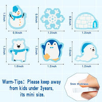 Haooryx 60Pcs Winter Polar Animals Mini Eraser for Kids Bulk Novelty Polar Animals Pencil Eraser 3D Desk Puzzle Erasers Pet for Xmas Winter Party New Year Favors Student Classroom Prizes Gift Filler