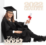 Haooryx 2PCS Class of 2022 Wooden Signs 2022 Graduate Photo Booth Props Senior Congrats Grad Pictures Prop Back to School Hanging Wood Cutout Sign Class Graduation Party Decorative Ornaments